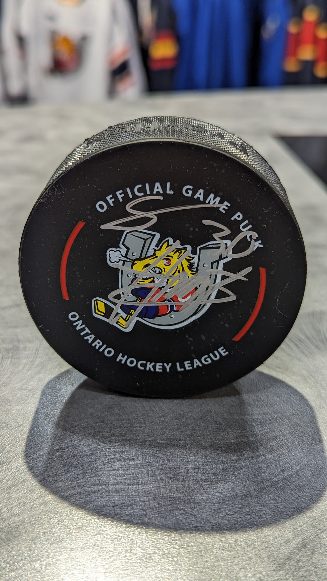 Sam Hillebrandt Autographed Puck