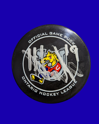 Hunter Haight #19 - Signed Puck