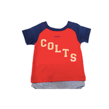 Load image into Gallery viewer, INFANT - Tri-Colour Hockey Onesie With Bib